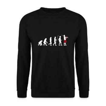Instrument de cornemuse drôle d'évolution de cornemuse - Sweat-shirt Unisexe - noir - Devant - Alina (178cm) & Michal (187cm)