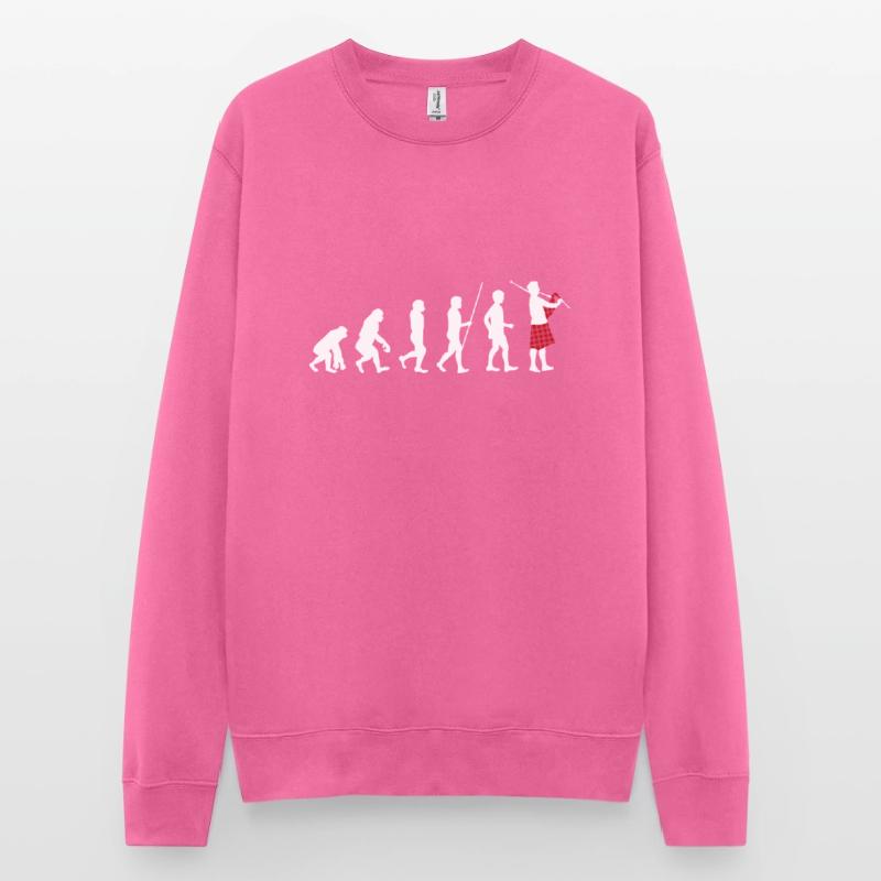 Instrument de cornemuse drôle d'évolution de cornemuse Sweat-shirt Unisexe