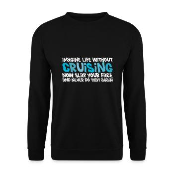 Cruise Cruise Ship - Unisex Sweatshirt - black - Front - Alina (178cm) & Michal (187cm)