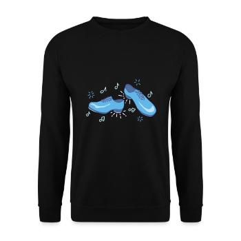 Dance shoes dancing shoes dancer dancer music - Unisex Sweatshirt - black - Front - Alina (178cm) & Michal (187cm)