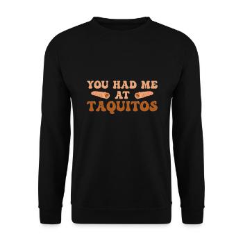 Taquito Mexican Food Tacos - Unisex Sweatshirt - black - Front - Alina (178cm) & Michal (187cm)