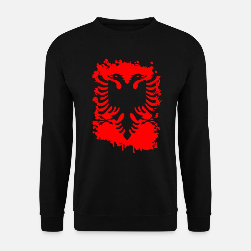 albanische adler albania shirt albanian eagle - Unisex Pullover - Schwarz