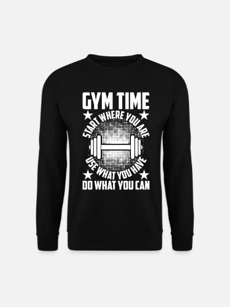 Workout "Gym Time" - Unisex Sweatshirt - black
