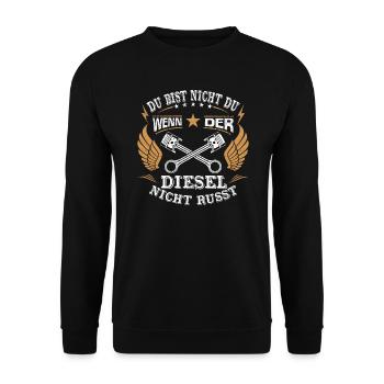 DIESEL POWER - Unisex Pullover - Schwarz - Vorne - Alina (178cm) & Michal (187cm)