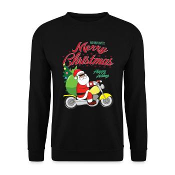 Santa Claus - Unisex Sweatshirt - black - Front - Alina (178cm) & Michal (187cm)