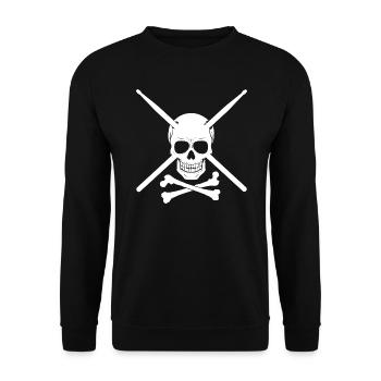 DRUMMER DRUMMER - Unisex Sweatshirt - black - Front - Alina (178cm) & Michal (187cm)