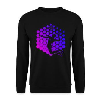 Volleyballspieler Volleyballer Herren Volley - Unisex Pullover - Schwarz - Vorne - Alina (178cm) & Michal (187cm)