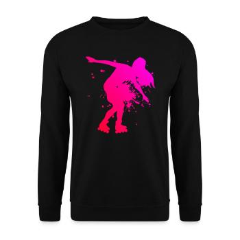 Men's Rollerskaten Roller Skates Rollerskate - Unisex Sweatshirt - black - Front - Alina (178cm) & Michal (187cm)