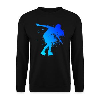 Men's Rollerskate Women's Rollerskate Roller Skate - Unisex Sweatshirt - black - Front - Alina (178cm) & Michal (187cm)