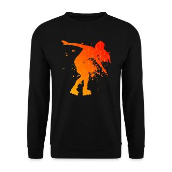 Rollerskate Rollschuh Herren Rollerskaten - Unisex Pullover - Schwarz - Vorne - Alina (178cm) & Michal (187cm)