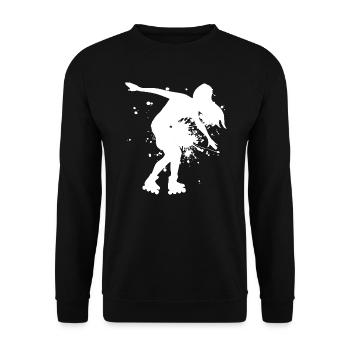 Women's Roller Skating Roller Skate Men Roller Skate - Unisex Sweatshirt - black - Front - Alina (178cm) & Michal (187cm)