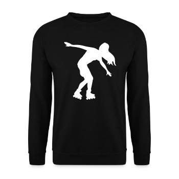 Rollerskate Roller Skating Women's Roller Skates - Unisex Sweatshirt - black - Front - Alina (178cm) & Michal (187cm)
