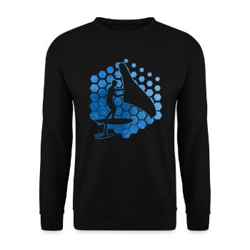 hydrofoil wingfoil foilwing wingsurfing wingsurf - Unisex Sweatshirt - black - Front - Alina (178cm) & Michal (187cm)