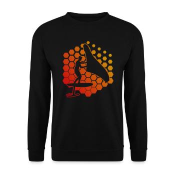 Men's wingsurf hydrofoil Women wingsurfing - Unisex Sweatshirt - black - Front - Alina (178cm) & Michal (187cm)