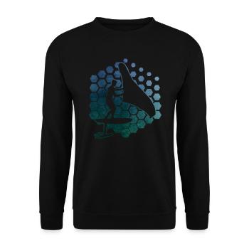 Women hydrofoil Men wingfoil wingsurf wingsurfe - Unisex Sweatshirt - black - Front - Alina (178cm) & Michal (187cm)