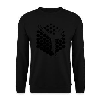 Kickboxer Herren Kickboxing Kickbox Kickboxen - Unisex Pullover - Schwarz - Vorne - Alina (178cm) & Michal (187cm)