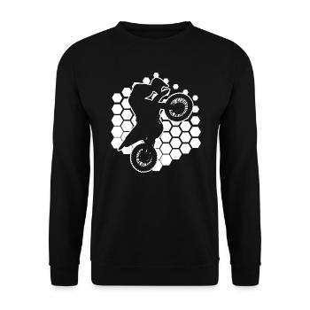 Dirt Bike Men's Dirt Bike Motocross Dirt Biker - Unisex Sweatshirt - black - Front - Alina (178cm) & Michal (187cm)