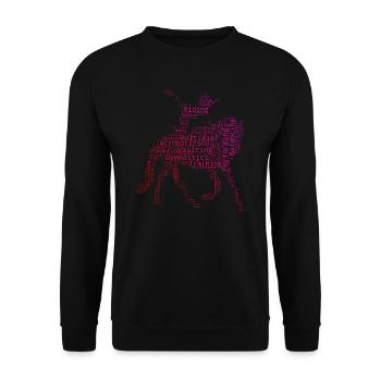 Equestrian gymnastics, team vaulting, balance exercises - Unisex Sweatshirt - black - Front - Alina (178cm) & Michal (187cm)