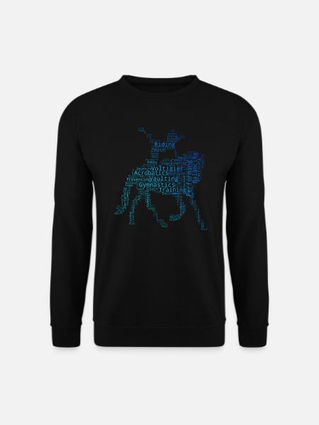 Saut en équipe, gymnastique artistique à cheval - Sweat-shirt Unisexe - noir