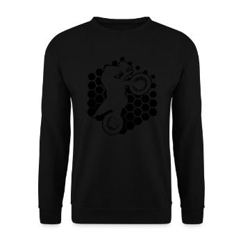 Supermoto Femme Dirt Bike Hommes Freestyle Motocros - Sweat-shirt Unisexe - noir - Devant - Alina (178cm) & Michal (187cm)