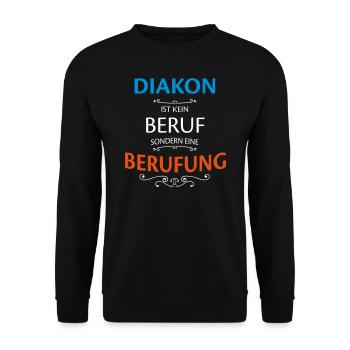 Diakon Beruf - Unisex Pullover - Schwarz - Vorne - Alina (178cm) & Michal (187cm)