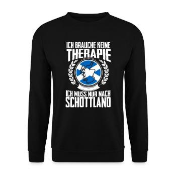 Therapie Schottland - Urlaub Geschenk Glasgow Skye - Unisex Pullover - Schwarz - Vorne - Alina (178cm) & Michal (187cm)
