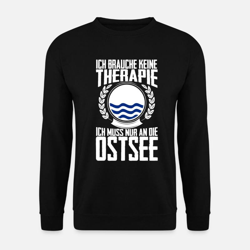 Therapie Ostsee - Urlaub Geschenk Rügen Fehmarn - Unisex Pullover - Schwarz
