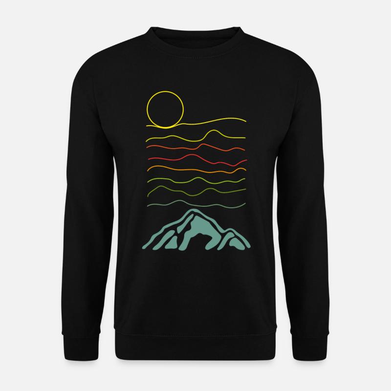 Landscape Illustration - Unisex Pullover - Schwarz