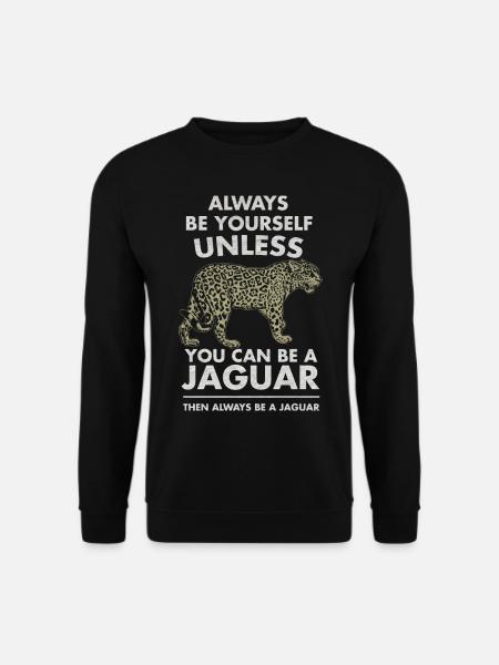 Jaguar Safari Katze Leopard Tier Panther Geschenk - Unisex Pullover - Schwarz