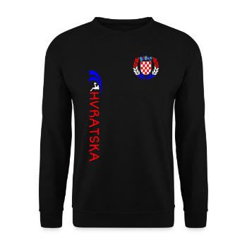 Croatie Football - Sweat-shirt Unisexe - noir - Devant - Alina (178cm) & Michal (187cm)