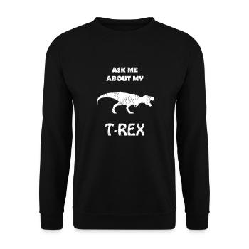 DEMANDEZ-MOI DE MY T REX - Sweat-shirt Unisexe - noir - Devant - Alina (178cm) & Michal (187cm)