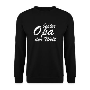 Bester Opa der Welt - Unisex Pullover - Schwarz - Vorne - Alina (178cm) & Michal (187cm)