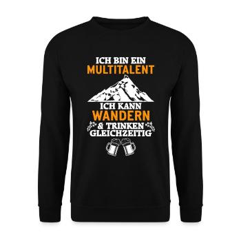 Idée cadeau polyvalente - Sweat-shirt Unisexe - noir - Devant - Alina (178cm) & Michal (187cm)
