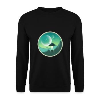 Planet X. Entführung in der Nacht von - Unisex Pullover - Schwarz - Vorne - Alina (178cm) & Michal (187cm)