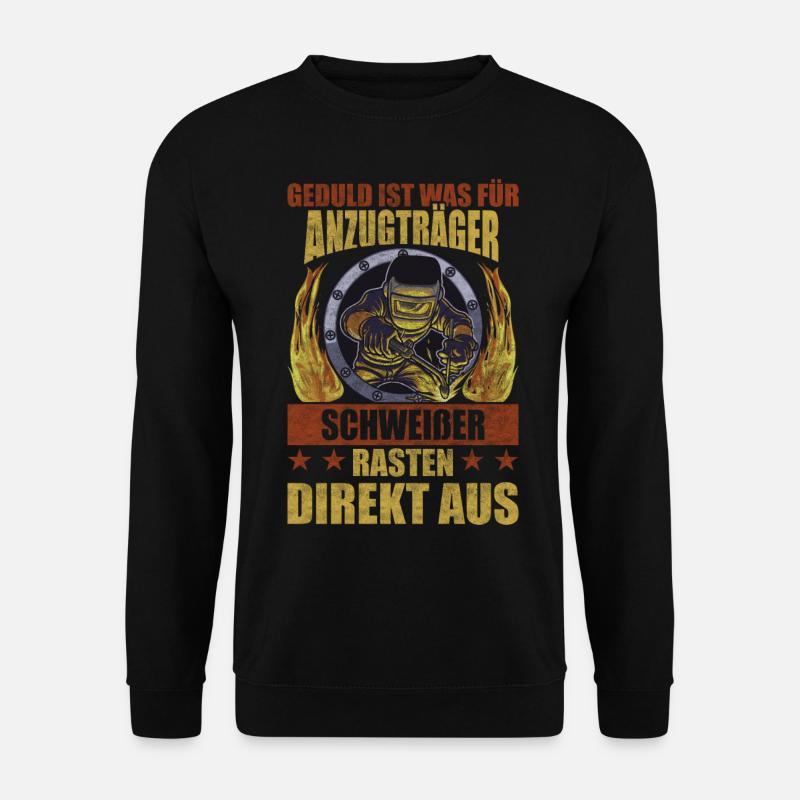 Schweißer Rasten Direkt Aus Metallbauer Schweißen - Unisex Pullover - Schwarz
