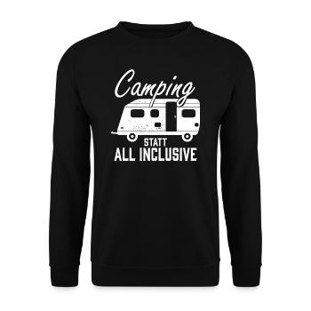 Camping Camping Caravanes Tout Inclus Retro - Sweat-shirt Unisexe - noir - Devant - Alina (178cm) & Michal (187cm)