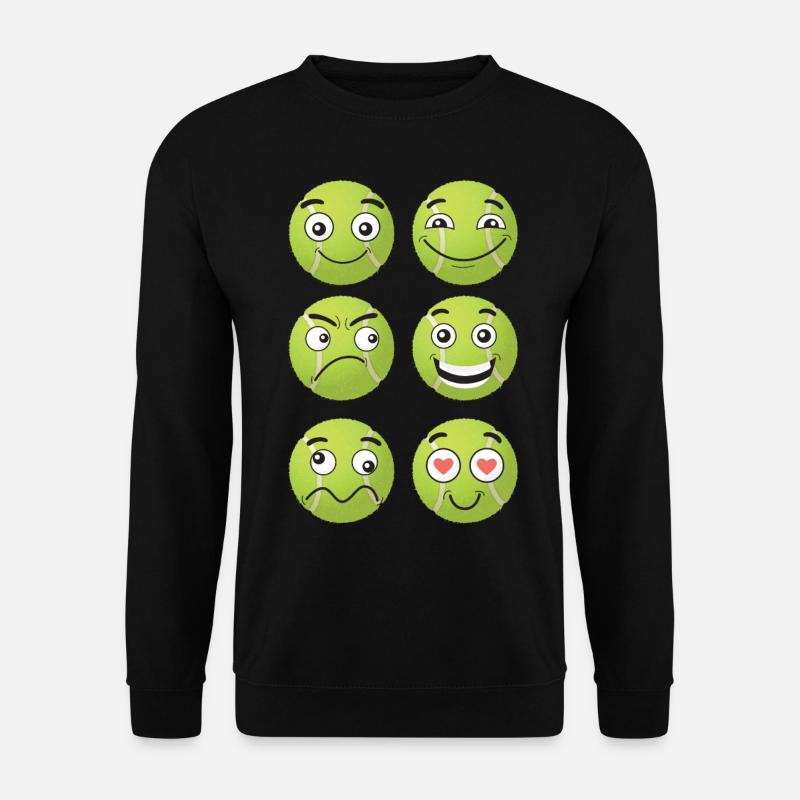 Tennis Comic Faces - Unisex Sweatshirt - black