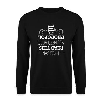 Infirmière autorisée Anesthésiste Besoin propofole CRNA - Sweat-shirt Unisexe - noir - Devant - Alina (178cm) & Michal (187cm)