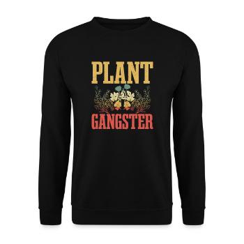 Garden Gardener Plant Gangster Gardening - Unisex Sweatshirt - black - Front - Alina (178cm) & Michal (187cm)