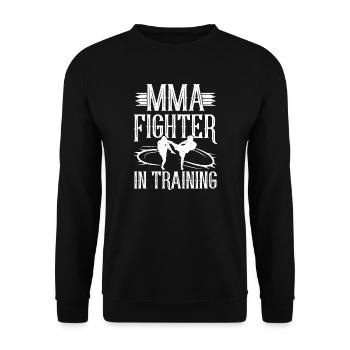 MMA Fighter In Training Mixed Martial Arts - Unisex Sweatshirt - black - Front - Alina (178cm) & Michal (187cm)