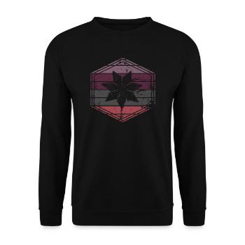 Siebenstern Fichtelgebirge Blume - Unisex Pullover - Schwarz - Vorne - Alina (178cm) & Michal (187cm)