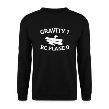 Aviation Model Gravity RC Plane - Unisex Sweatshirt - black - Front - Alina (178cm) & Michal (187cm)
