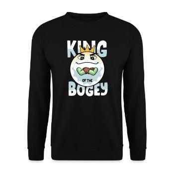 Golf Player Golf King Of The Bogey Golf - Unisex Sweatshirt - black - Front - Alina (178cm) & Michal (187cm)