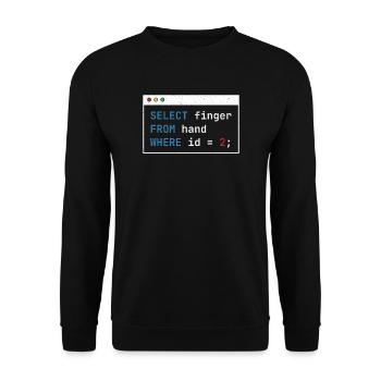 Hacking Code Cybersécurité Selected Finger Hacker - Sweat-shirt Unisexe - noir - Devant - Alina (178cm) & Michal (187cm)