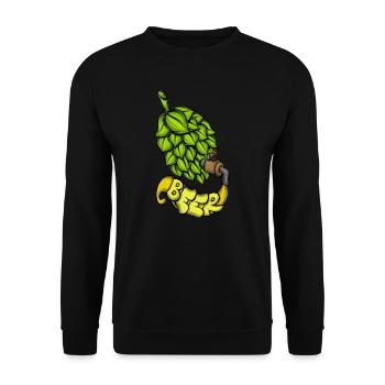 Amateur de bière Alcool Boire du houblon avec de la bière pression - Sweat-shirt Unisexe - noir - Devant - Alina (178cm) & Michal (187cm)