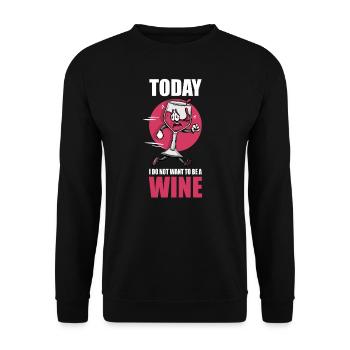 Buveur de vin Buvant de l’alcool Amateur de verre de vin - Sweat-shirt Unisexe - noir - Devant - Alina (178cm) & Michal (187cm)