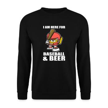 BaseballPlayer Beer Mug Pitcher Baseball & Beer - Unisex Sweatshirt - black - Front - Alina (178cm) & Michal (187cm)