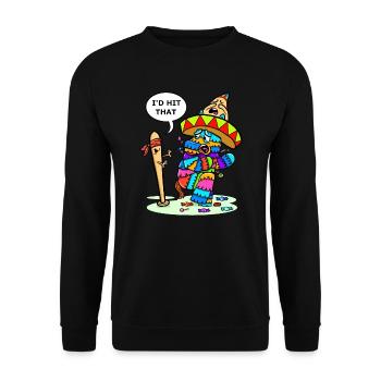 Fiesta Mexicana Party Cinco De Mayo Pinata - Unisex Sweatshirt - black - Front - Alina (178cm) & Michal (187cm)