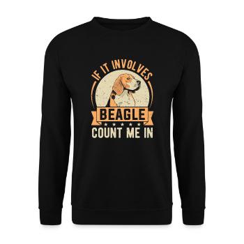 Propriétaire de chien Beagle s’il s’agit de Beagle - Sweat-shirt Unisexe - noir - Devant - Alina (178cm) & Michal (187cm)