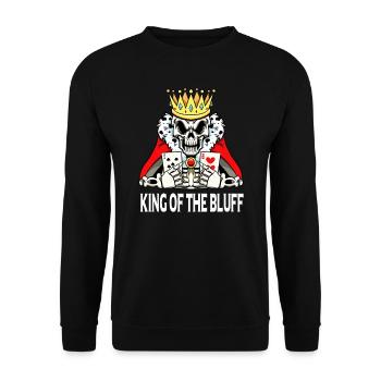 Joueur de poker King Of The Bluff Poker Cards Poker - Sweat-shirt Unisexe - noir - Devant - Alina (178cm) & Michal (187cm)